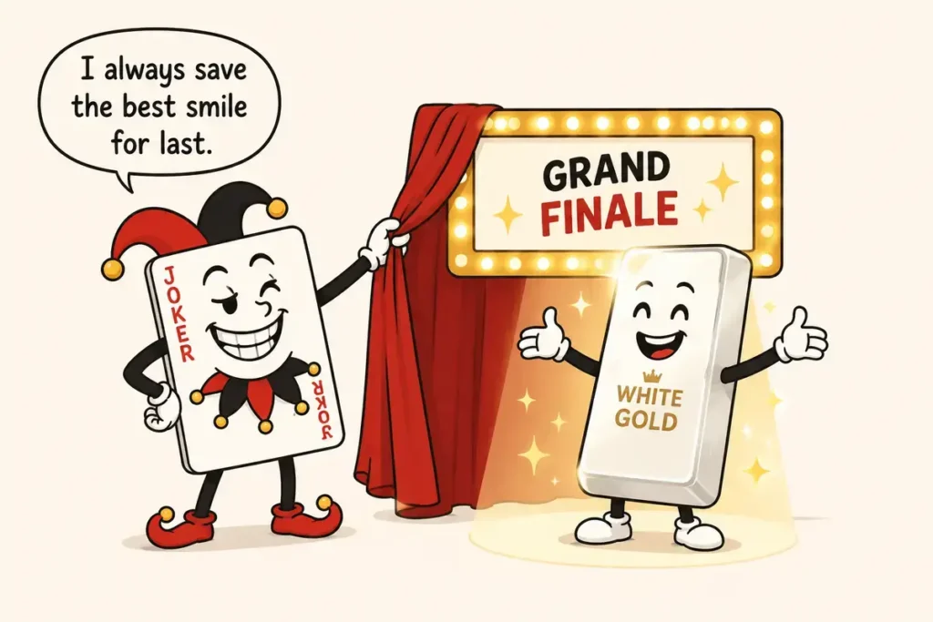 Best Big Joker Playing Cards in White Gold Jewelry Puns to End With a Smile