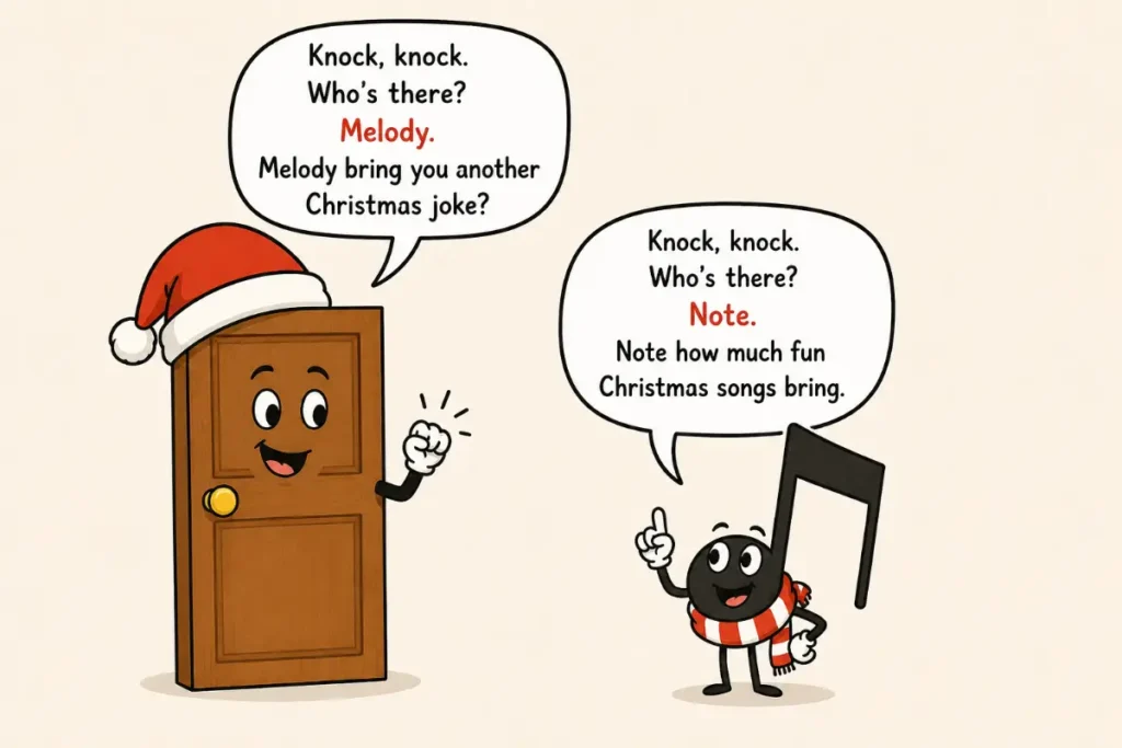 Christmas Carol Knock Knock Jokes for Musical Holiday Moments