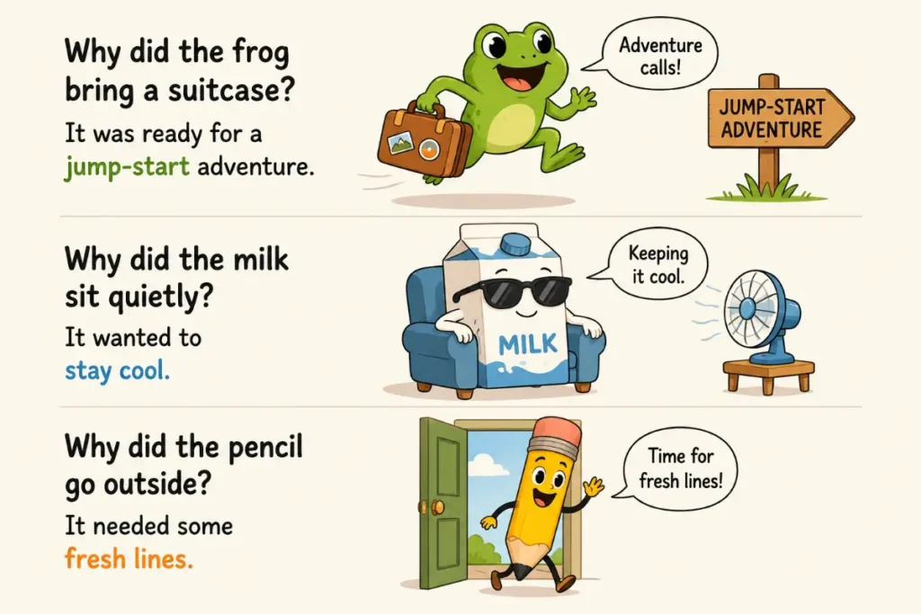 Clever Beginning of a Joke Lines for Kids and Families