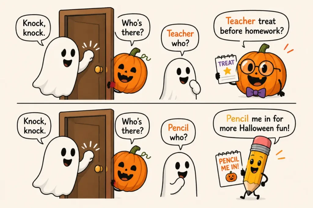 Halloween Knock Knock Jokes for Classroom Fun