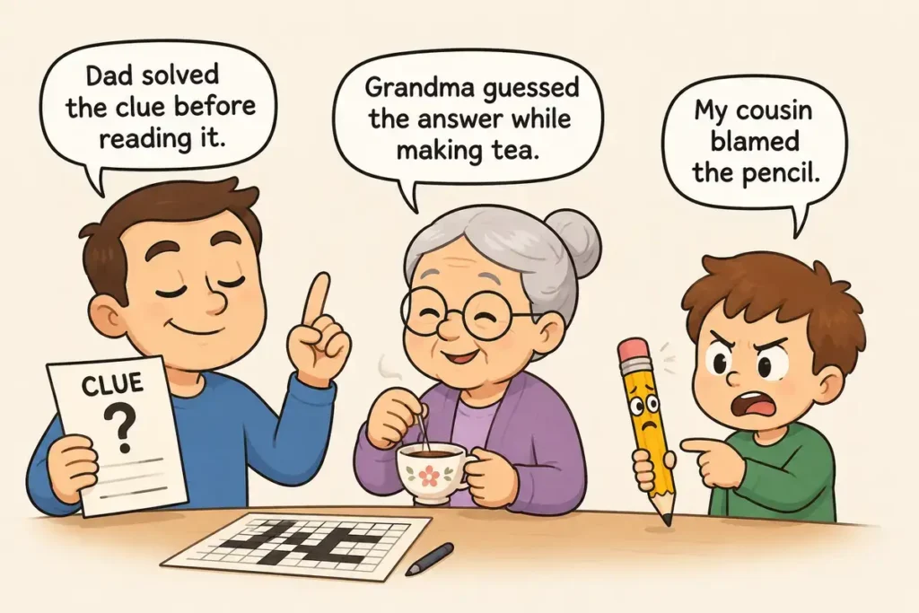 Practical Joke Crossword Clue Puns for Family Game Night
