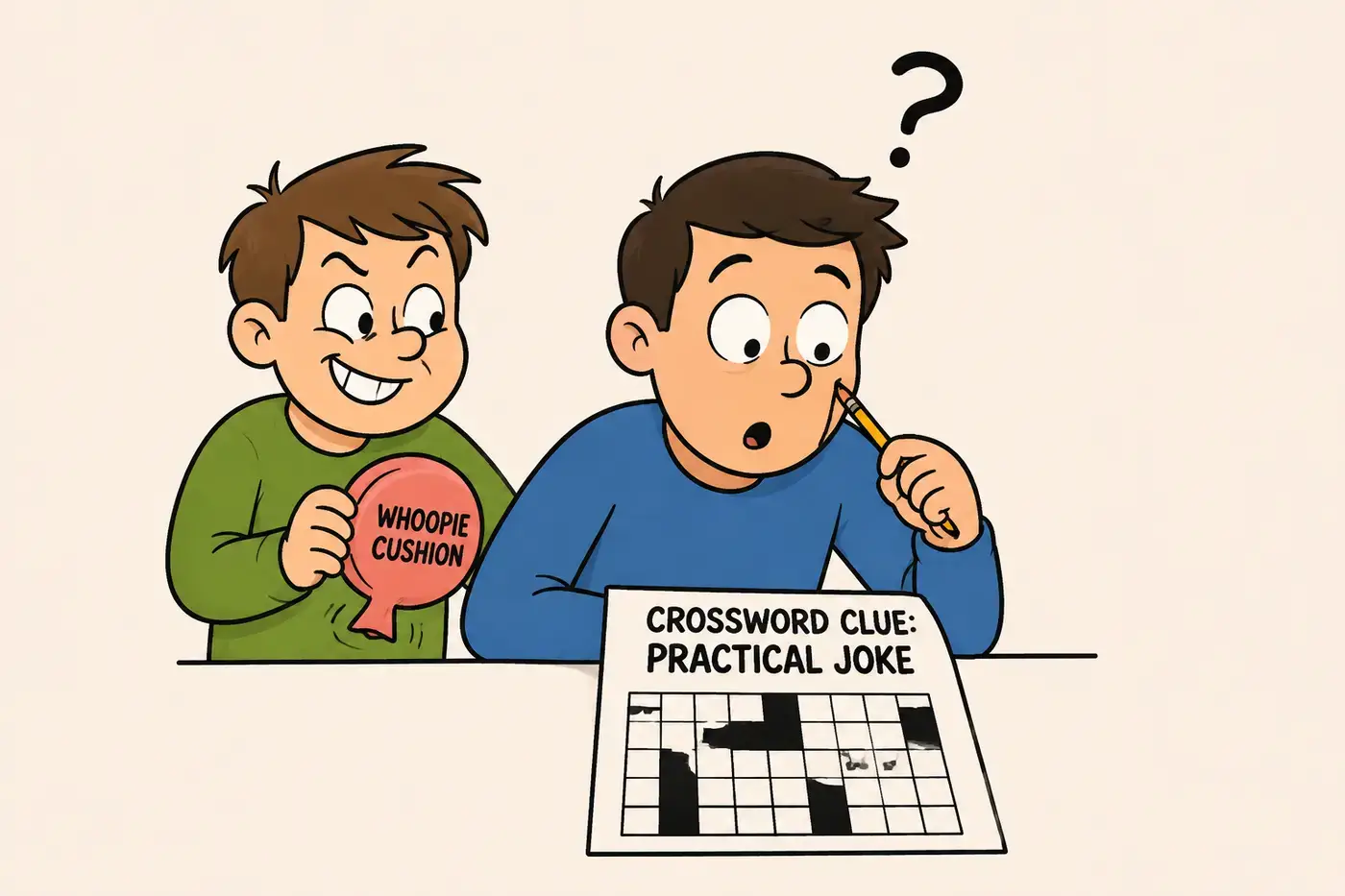Practical Joke Crossword Clue