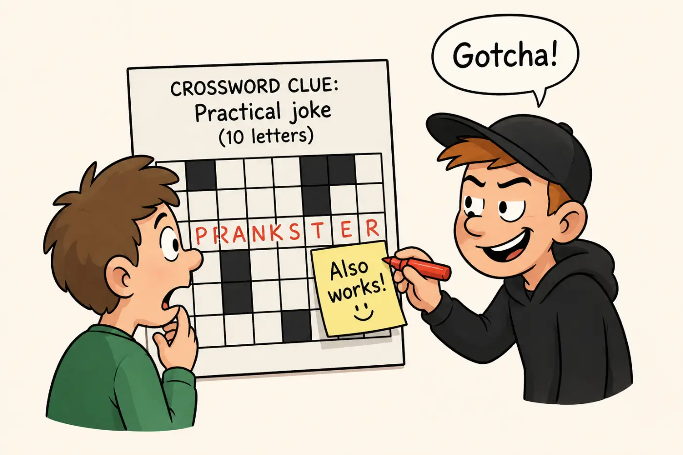 Practical Joke Crossword Puzzle Clue: Clever Puns