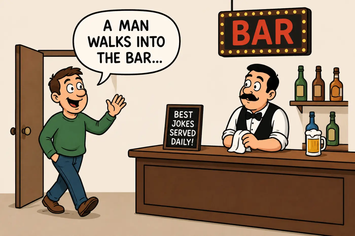 A Man Walks Into the Bar Jokes