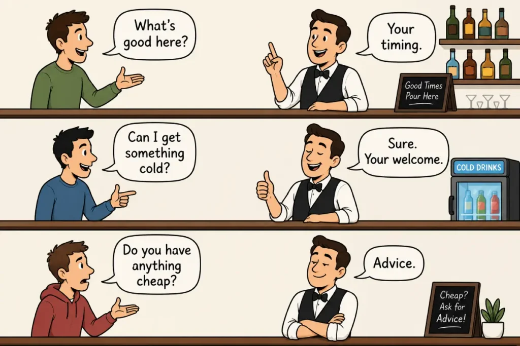 Bartender Comebacks That Serve the Laugh