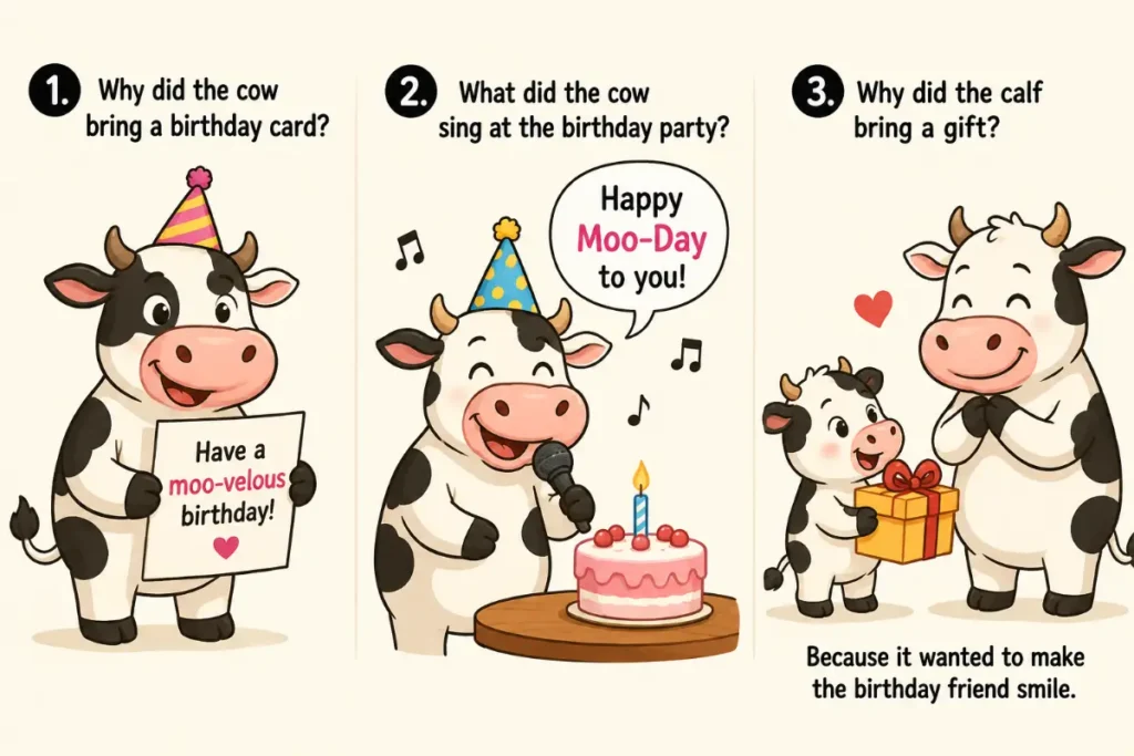 Birthday Cow Jokes for Kids