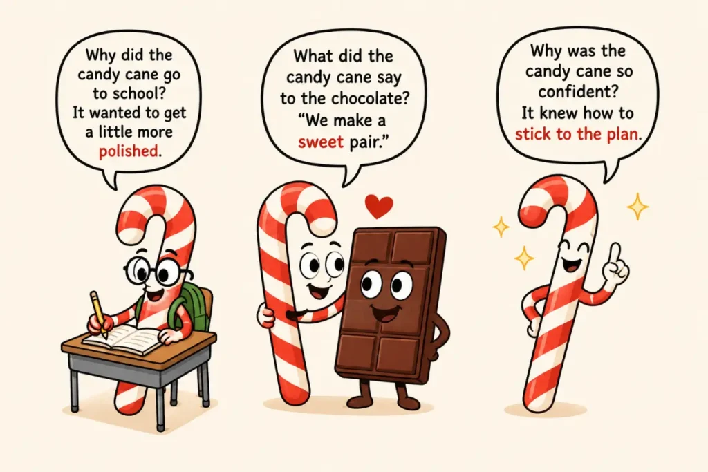 Christmas Candy Cane Jokes and Puns