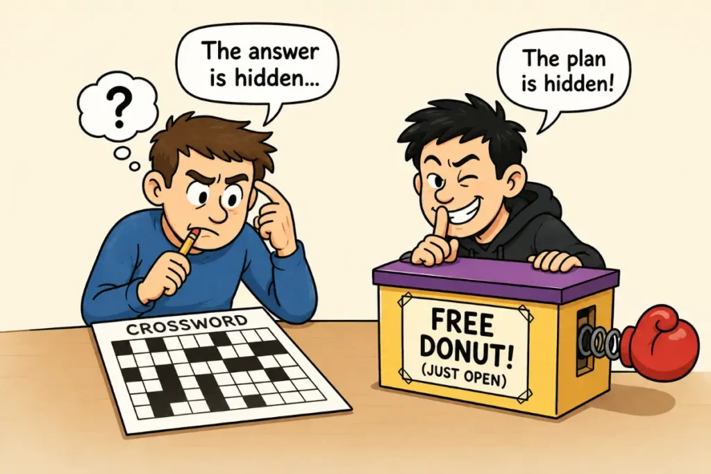 Crossword Puzzles Meet Practical Jokes