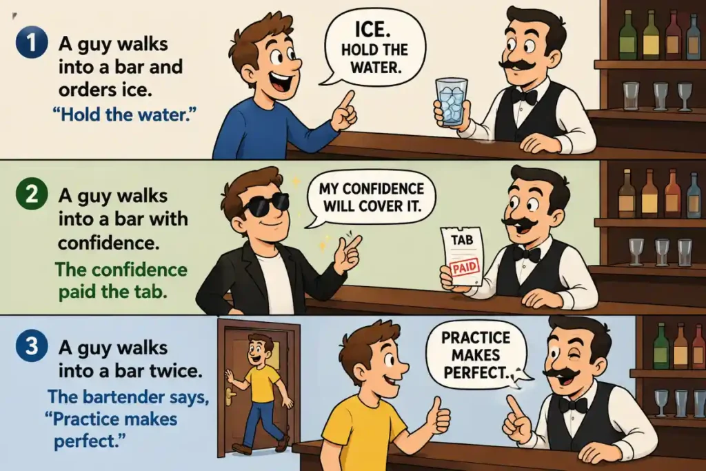Funny Guy Walks Into a Bar One-Liners