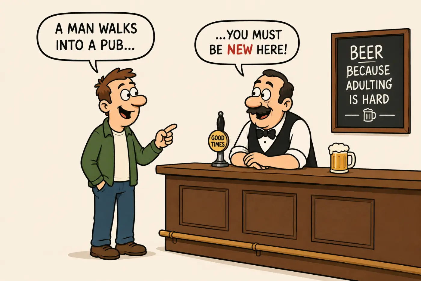 Man Walks Into a Pub Jokes