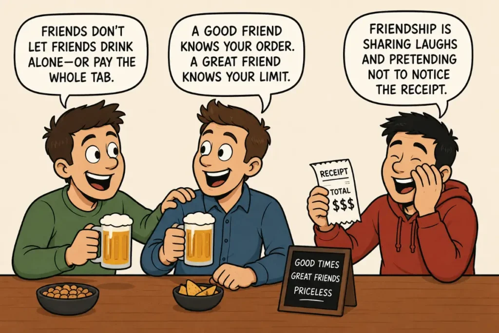 One-Liners About Drinking and Friendship
