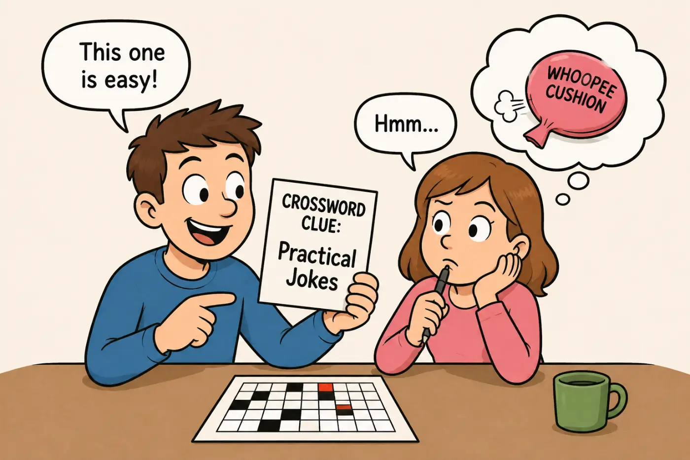 Practical Jokes Crossword Clue