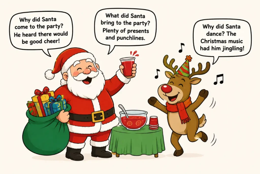 Santa Christmas Party Jokes for Kids
