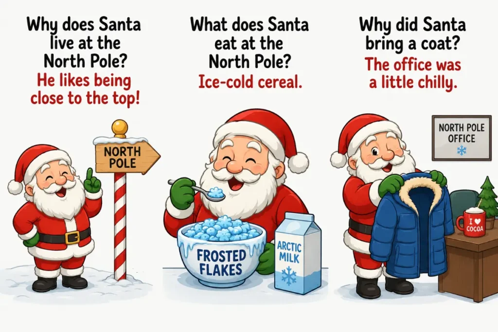Santa North Pole Jokes for Kids
