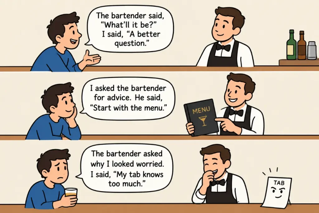 Bartender Jokes and Bar Humor