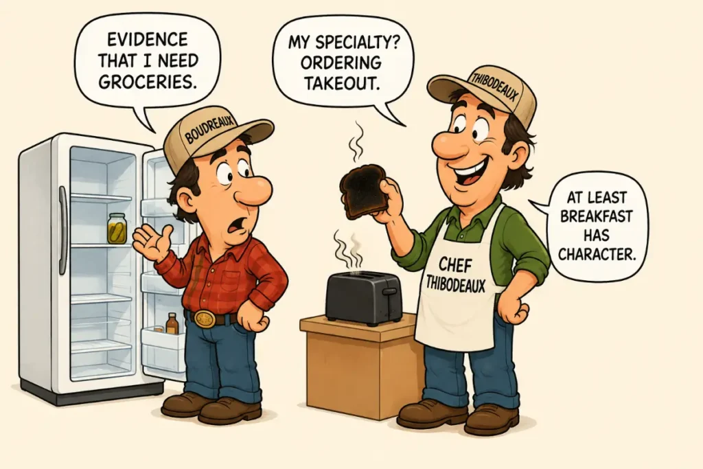 Boudreaux and Thibodeaux Cajun Food Jokes