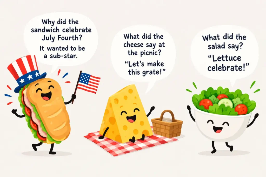 Fourth of July Food Puns and Picnic Jokes