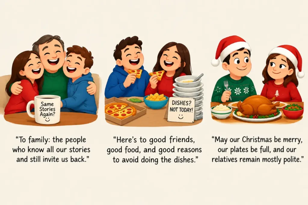 Funny Christmas Toasts for Family and Friends