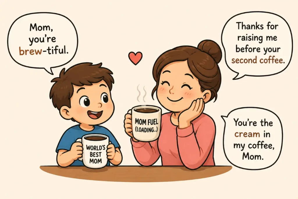 Funny Mother’s Day Card Puns About Coffee