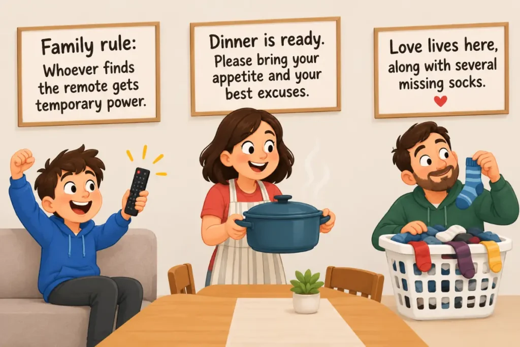 Funny One-Liners for Family Notes