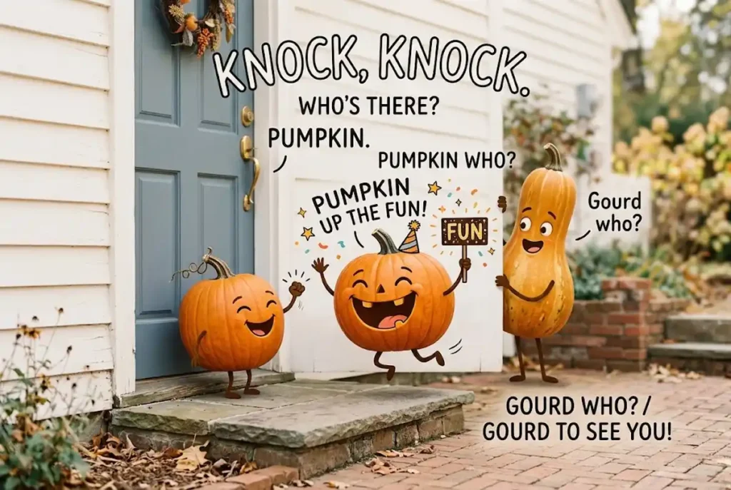 Pumpkin Knock-Knock Jokes for Kids