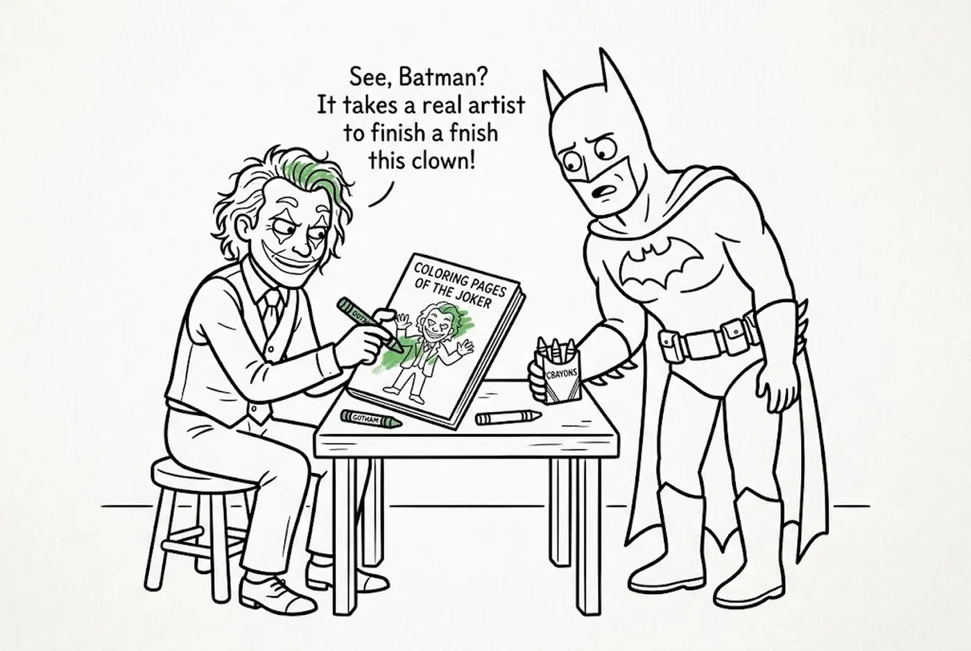 Joker Coloring Pages for Kids