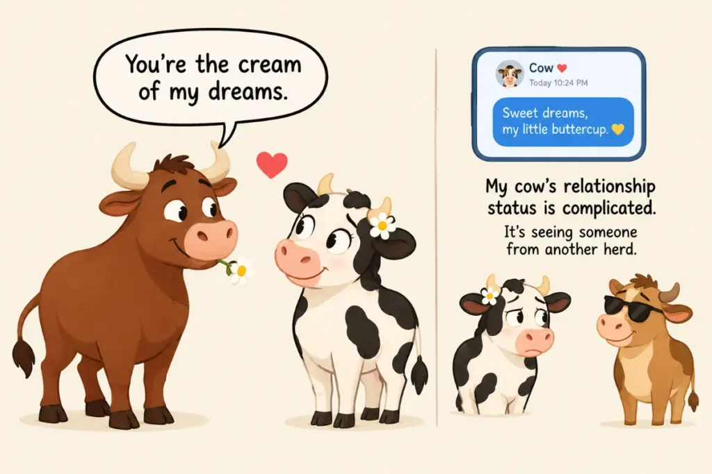 Cow Jokes About Love, Dating, and Relationships