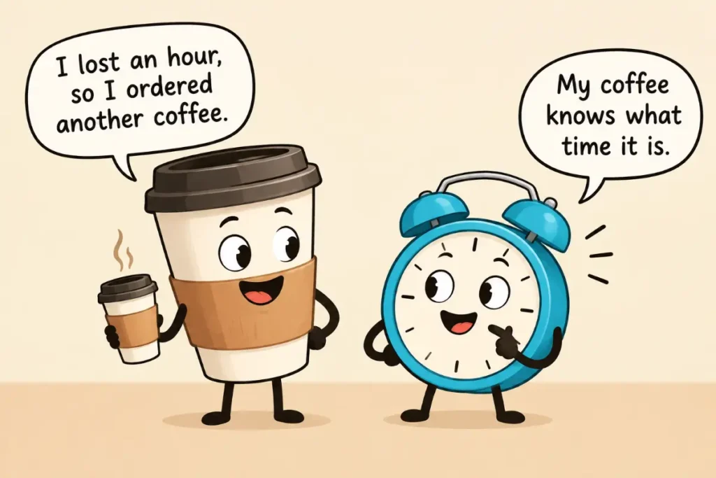 Daylight Saving Coffee Jokes