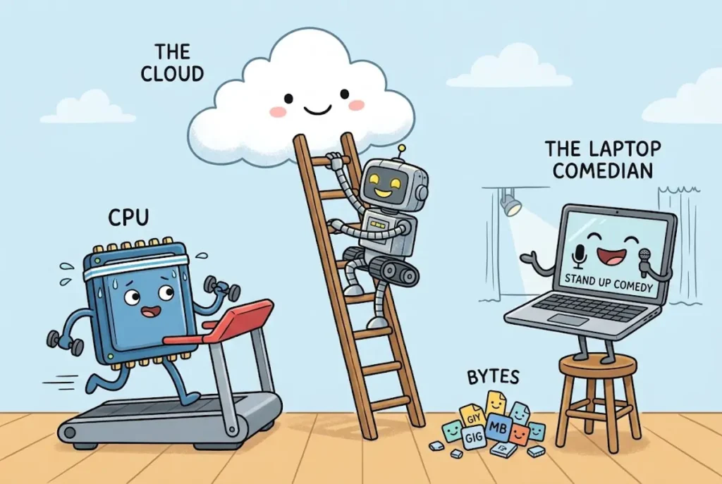 Funny Cartoon Robot and Technology Jokes