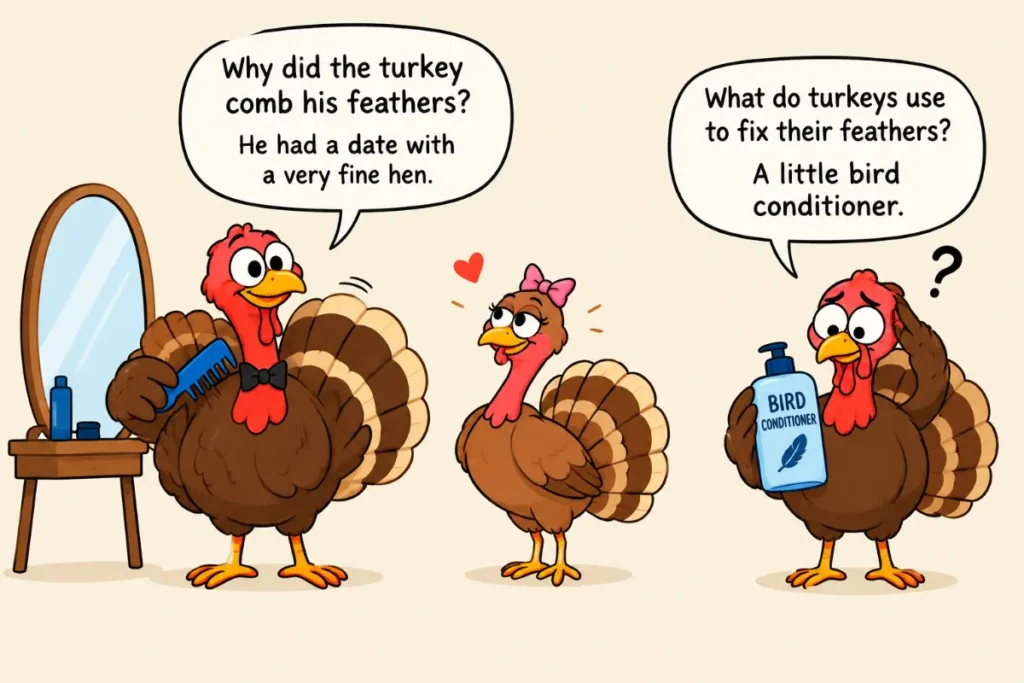 Funny Turkey Jokes About Turkeys and Their Feathers
