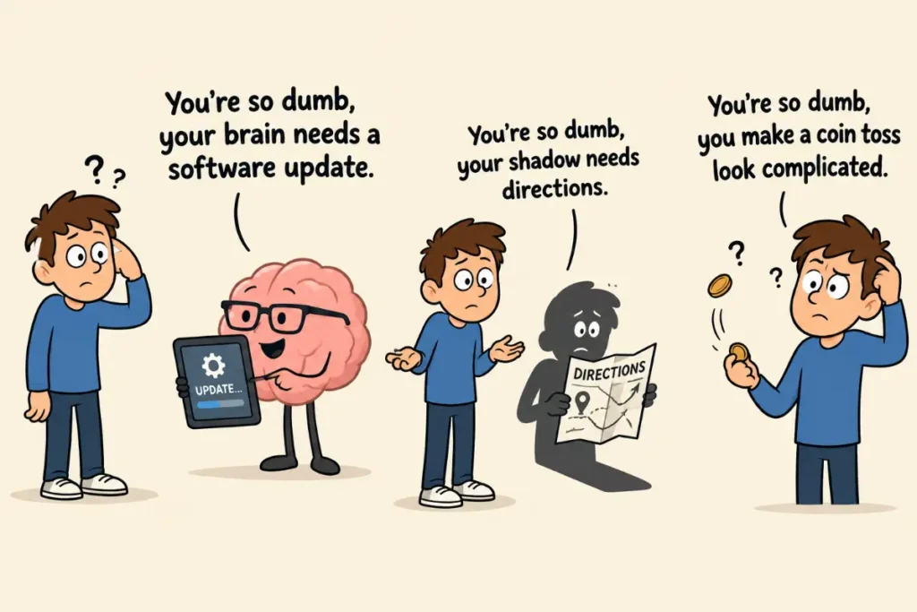 Short You're So Dumb Jokes for Captions and Texts