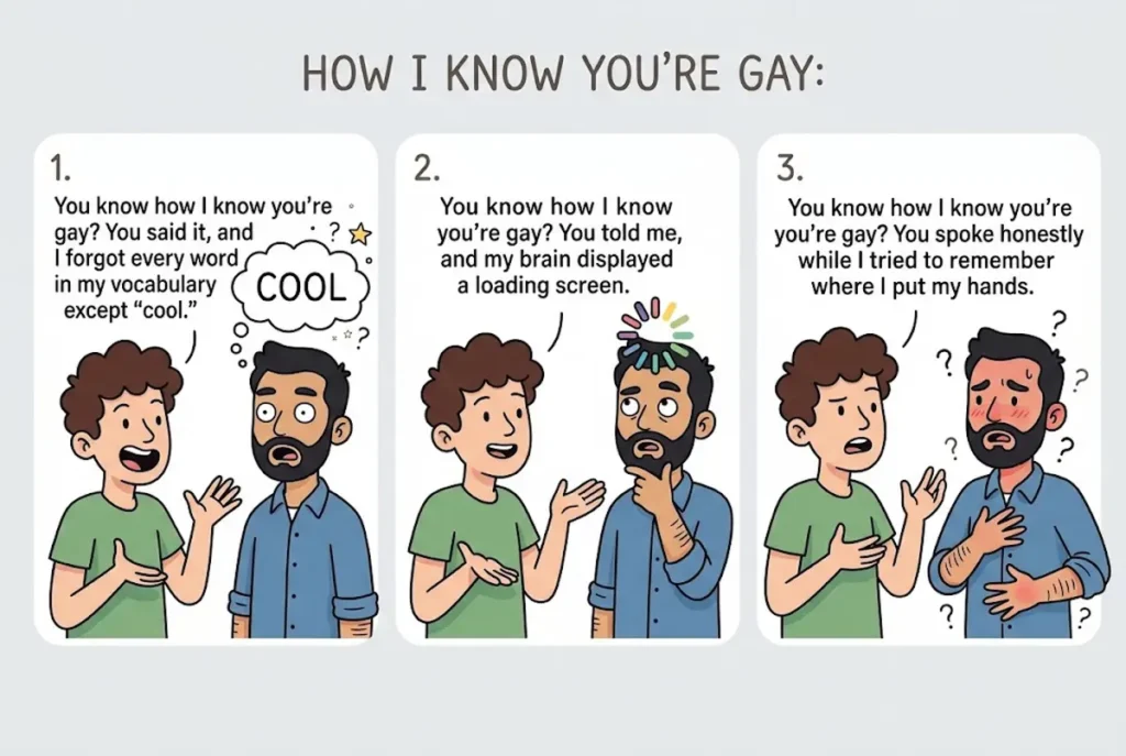 You Know How I Know You're Gay Jokes About Awkward Conversations